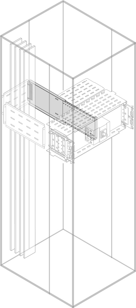 Segregatore verticale posteriore altezza 400mm profondità 900mm per ufficio