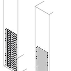 Separatore verticale laterale cieco in acciaio H1000mm P300mm per ufficio e ambienti interni