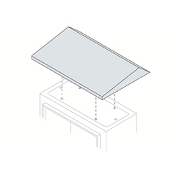 Tetto paraspruzzi 400x250 mm resistente per protezione pannelli copertura esterni