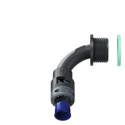 Curva 90°Ip68 Bn07 Pg11 Nero