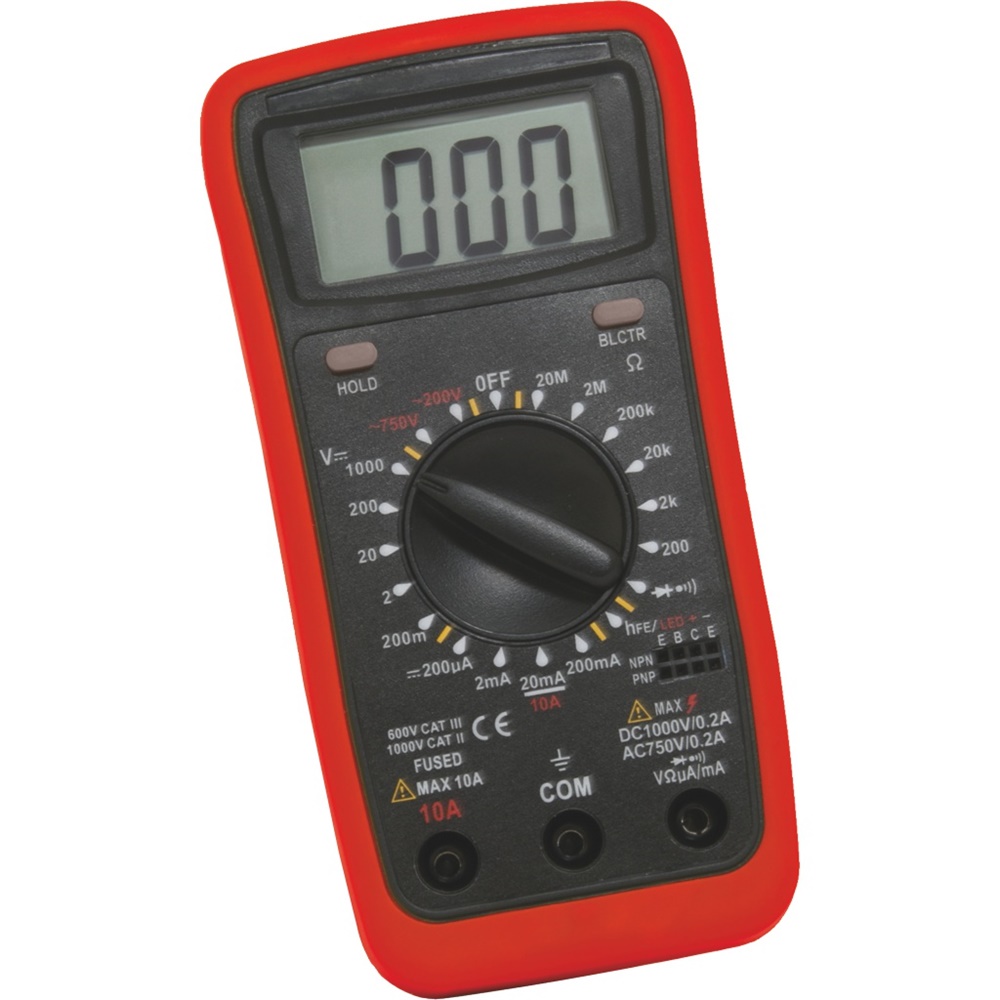 Tester digitale VE 501E misura tensione 750V AC 1000V DC 10A DC con funzioni avanzate per elettricisti e tecnici