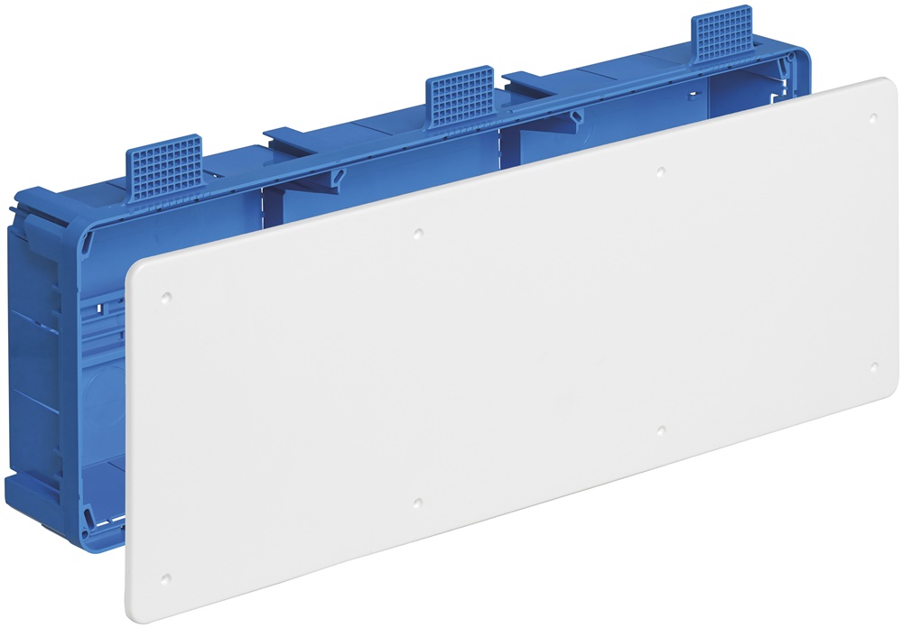 Scatola derivazione 490x164x73,5 mm per pareti leggere coperchio bianco viti fissaggio