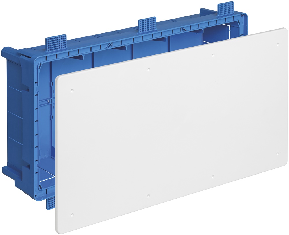 Scatola derivazione GW 850°C per pareti leggere 533x263x120 mm con coperchio bianco e viti fissaggio