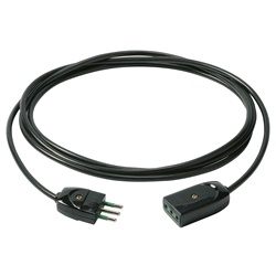 Cavo prolunga 3G0,75 mm² 3 metri nero spina e presa standard italiano 10A 250V