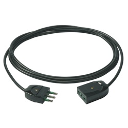 Cavo prolunga elettrico 3G1 mm² 3 metri nero uso domestico e professionale