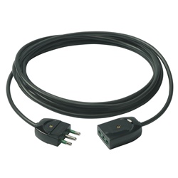 Cavo prolunga 3G1 mm² 5 metri nero spina e presa standard italiano uso domestico e professionale