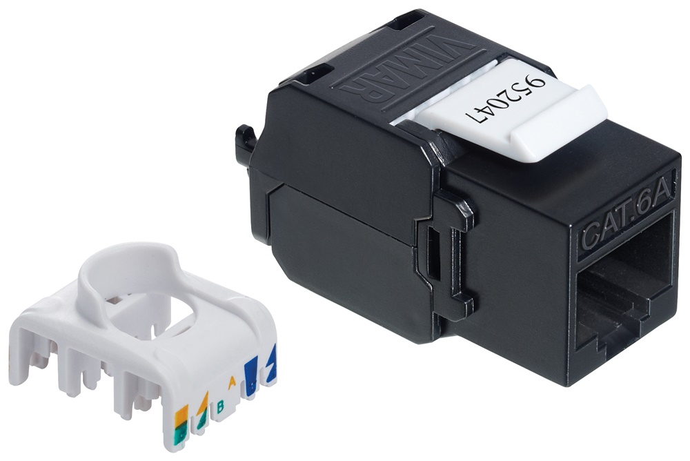 Connettore RJ45 Netsafe Cat6A UTP 8 contatti morsetti incisione isolamento per pannelli permutazione e adattatori Keystone