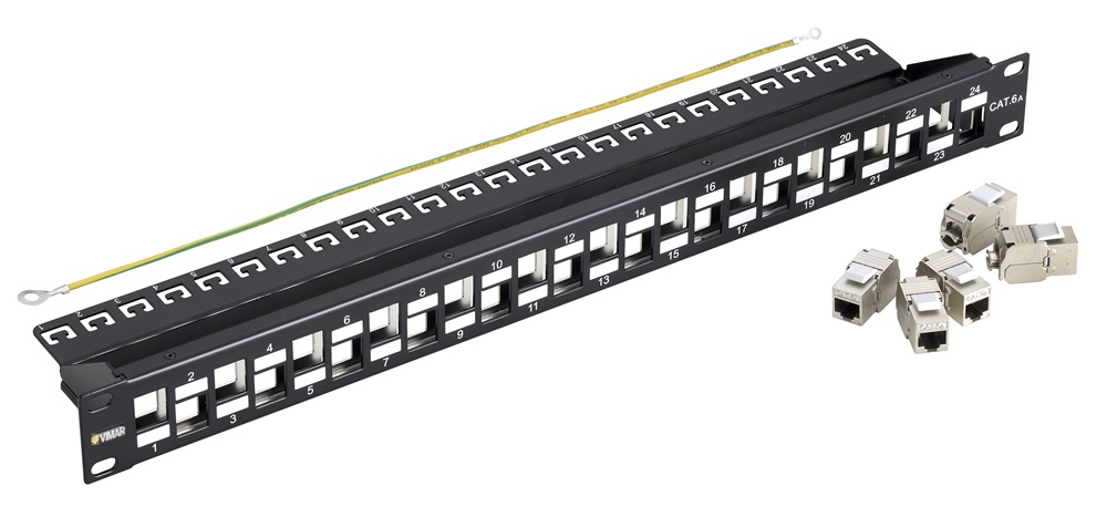 PANNELLO 24 RJ45 CAT6A FTP 1U