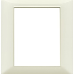 Placca 8 moduli tecnopolimero colore avorio per installazioni elettriche
