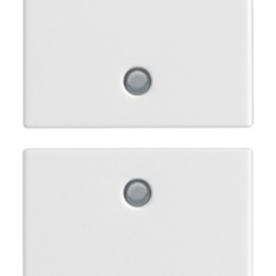 Due mezzi tasti intercambiabili 1 modulo neutro personalizzabili bianco per impianti elettrici