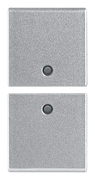 Due mezzi tasti intercambiabili 1 modulo neutro personalizzabili Silver per impianti elettrici
