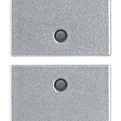 Due mezzi tasti intercambiabili 1 modulo neutro personalizzabili Silver per impianti elettrici