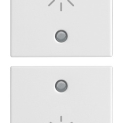 Due mezzi tasti dimmer 1 modulo bianco per comando illuminazione regolabile