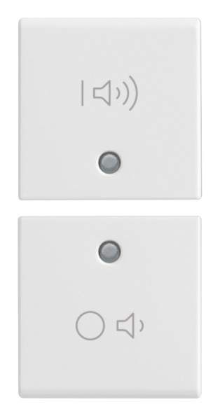Due mezzi tasti intercambiabili 1 modulo ON/OFF volume bianco per impianti elettrici