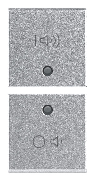 Mezzi tasti 1 modulo ON/OFF volume simboli I O Silver per interruttori elettrici