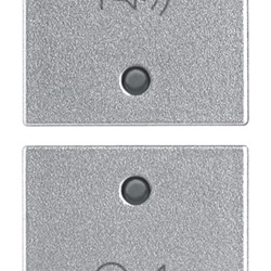 Mezzi tasti 1 modulo ON/OFF volume simboli I O Silver per interruttori elettrici