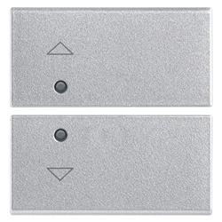 Due mezzi tasti intercambiabili 2 moduli simboli frecce colore silver per interruttori