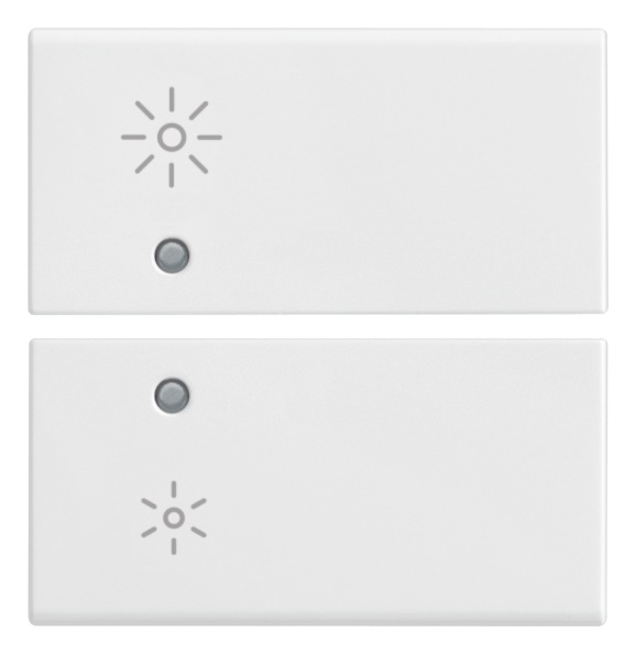 Due mezzi tasti dimmer 2 moduli bianco intercambiabili per controllo luminosità