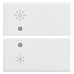 Due mezzi tasti dimmer 2 moduli bianco intercambiabili per controllo luminosità