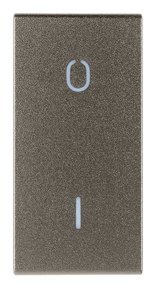Tasto intercambiabile 1 modulo simbolo O I metal per interruttore 2P illuminabile