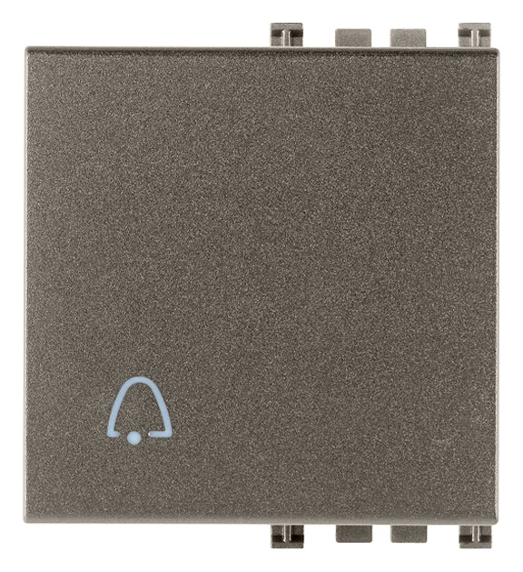 Tasto intercambiabile 2 moduli simbolo campanello illuminabile Metal per impianti elettrici