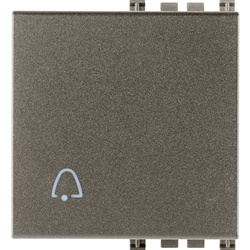 Tasto intercambiabile 2 moduli simbolo campanello illuminabile Metal per impianti elettrici