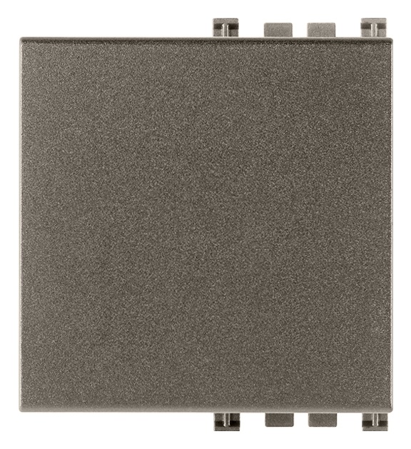 Tasto 2 moduli liscio Metal intercambiabile non illuminabile per impianti elettrici
