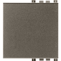 Tasto 2 moduli liscio Metal intercambiabile non illuminabile per impianti elettrici