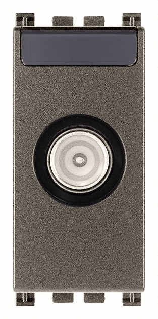 Presa coassiale TV-RD-SAT passante 5-2400 MHz attenuazione 10 dB Metal