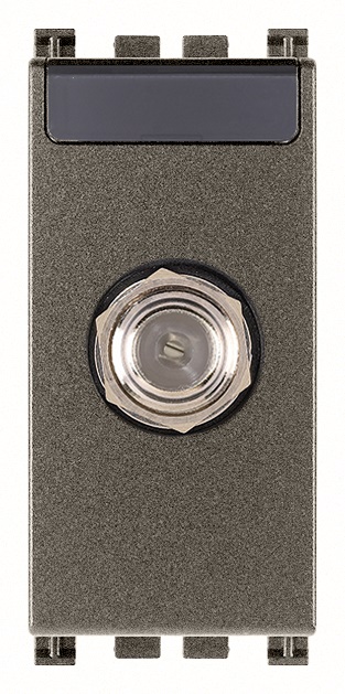 Presa coassiale tipo F femmina metal connettore IEC 60169-24 frequenze fino 2400 MHz