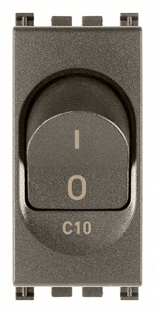 Interruttore magnetotermico 1P+N C10 120-230V Metal per impianti elettrici residenziali e industriali