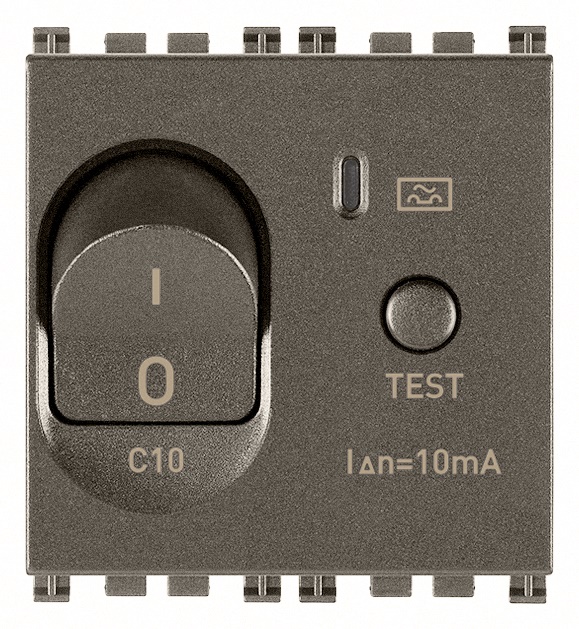Interruttore magnetotermico differenziale 1P+N C10 10mA 2 moduli uso civile e industriale