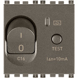 Interruttore magnetotermico differenziale 1P+N C16 10mA 2 moduli Metal per protezione impianti elettrici