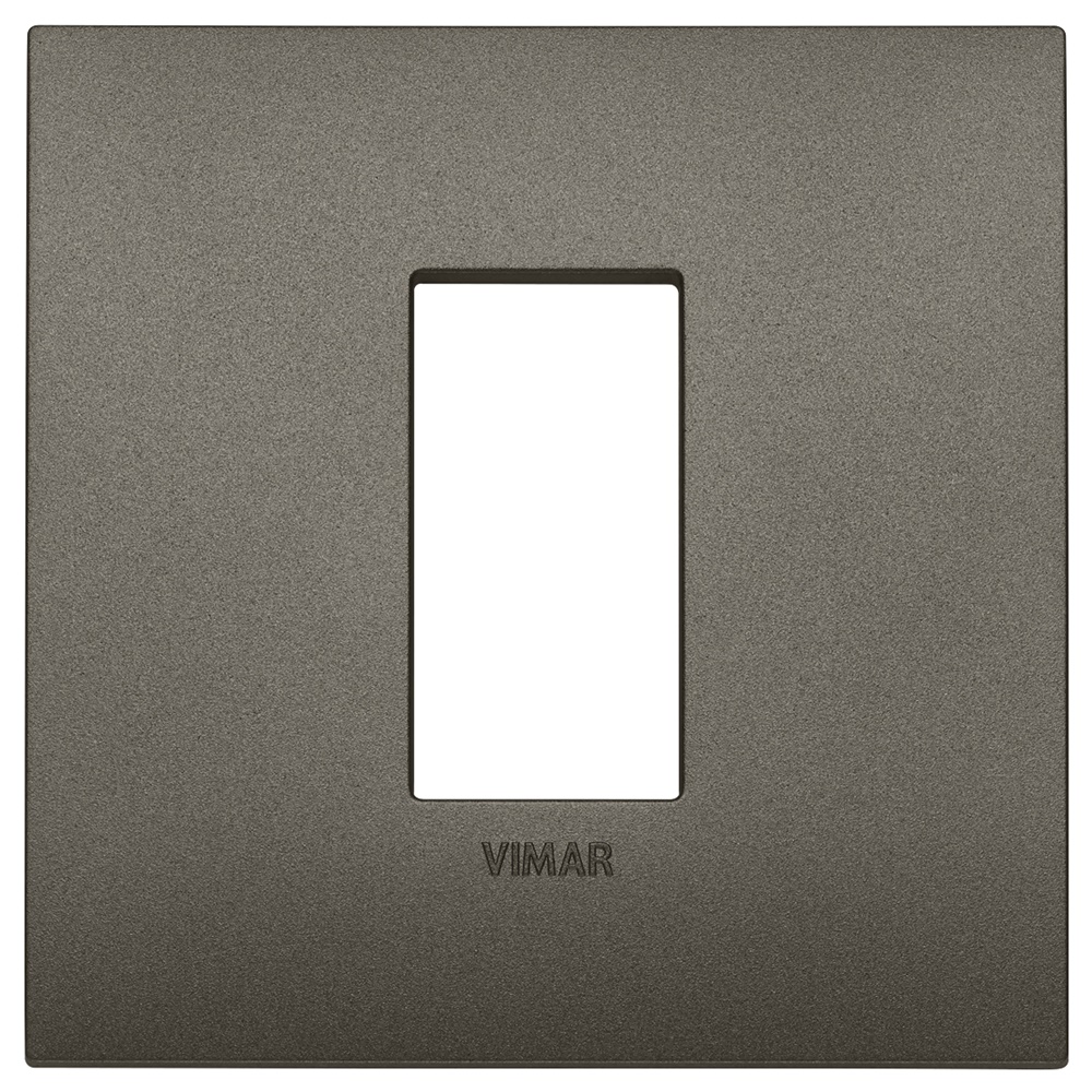 Placca Classic 1 modulo tecnopolimero Metal per installazioni elettriche