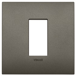 Placca Classic 1 modulo tecnopolimero Metal per installazioni elettriche