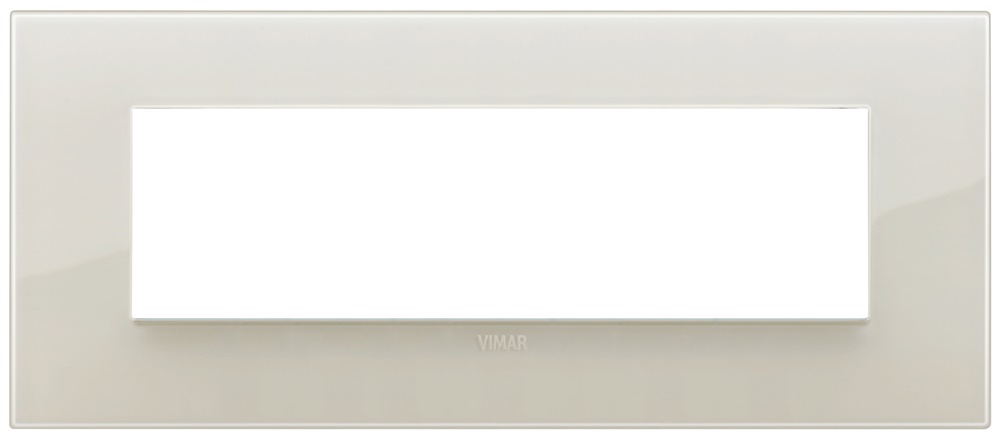 Placca Classic 7 moduli tecnopolimero Reflex avorio per installazioni elettriche