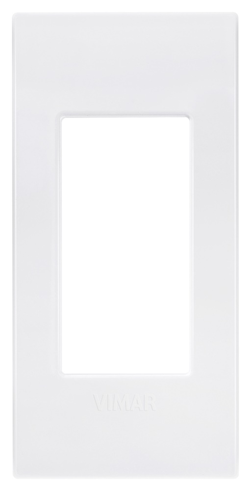 Placca Classic 1 modulo bianco tecnopolimero per pannelli elettrici