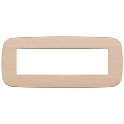 Placca Round 7 moduli legno naturale acero per installazioni elettriche
