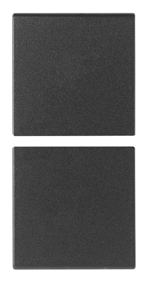 Due mezzi tasti fissi intercambiabili 1 modulo neutri grigio per impianti elettrici