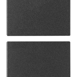 Due mezzi tasti fissi intercambiabili 1 modulo neutri grigio per impianti elettrici