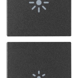 Due mezzi tasti dimmer 1 modulo grigio per controllo illuminazione
