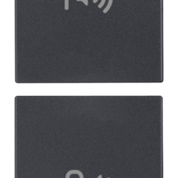Due mezzi tasti 1 modulo ON/OFF volume grigio per comando audio
