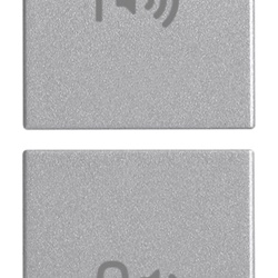 Due mezzi tasti 1 modulo ON/OFF volume simboli I/O Next per controllo audio