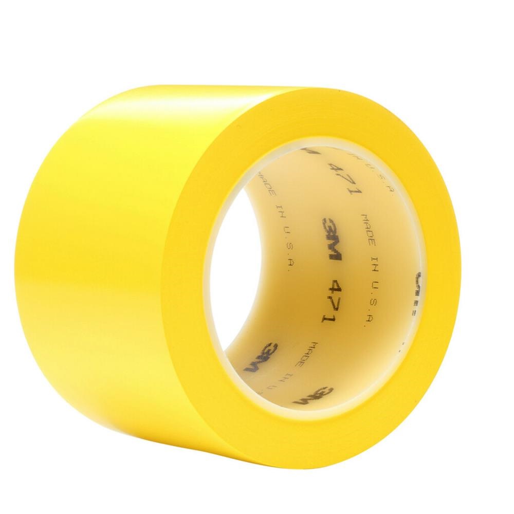 3M™ Nastro per marcatura di sicurezza e corsia 471, Giallo, 50 mm x 33 m, 0.14 mm, 24 per confezione