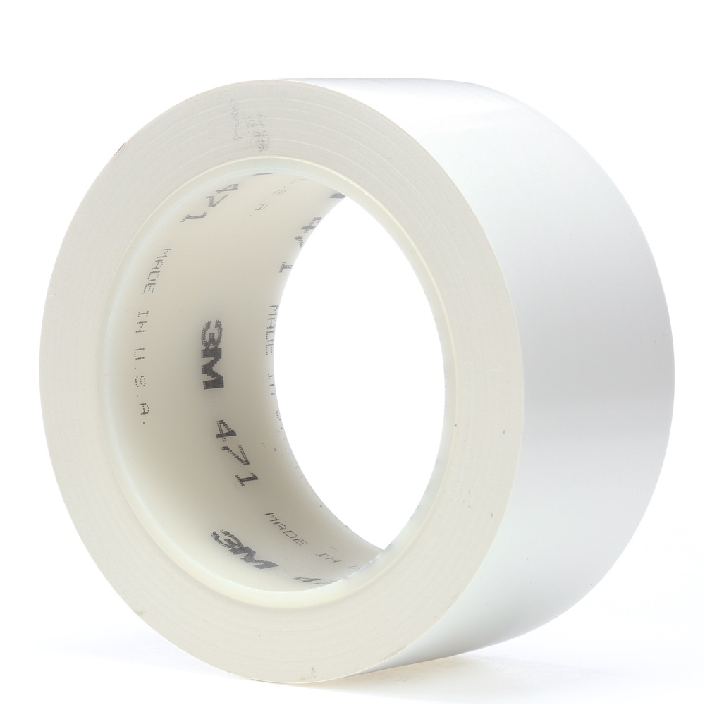 Nastro vinile 3M™ 471 bianco 50 mm x 33 m marcatura sicurezza e corsie resistente adesione istantanea rimozione pulita