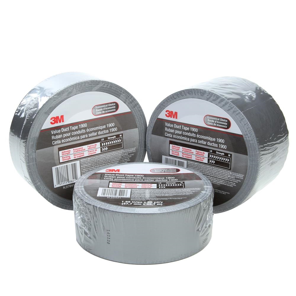 3M™ Nastro adesivo Value Duct Tape 1900, Argento, 50 mm x 50 m