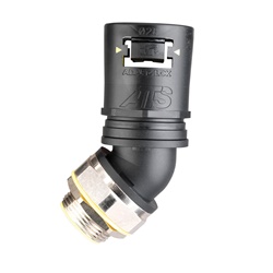 Adattatore cavo 45° filettatura M32 con guarnizione IP68/69, poliammide nero, per impianti elettrici