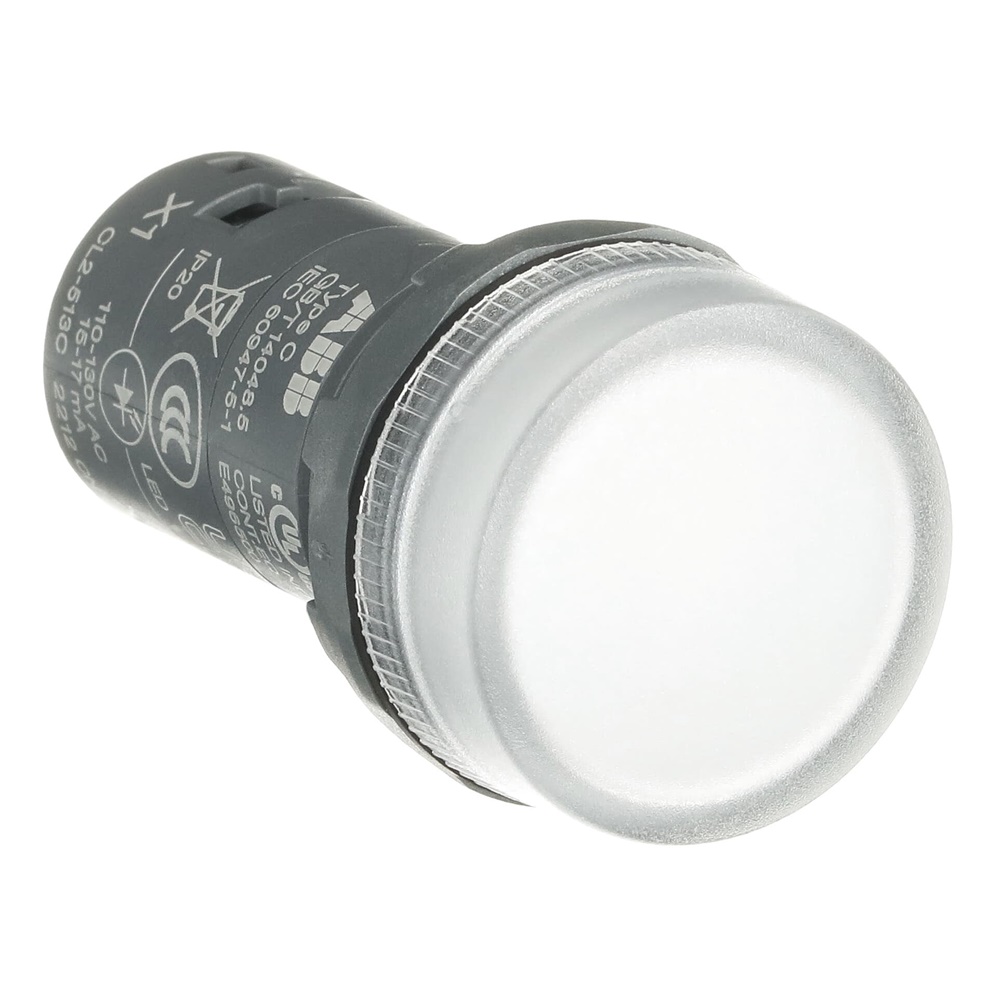 Pilot Light LED bianco 110-130V compatto alta efficienza per impianti elettrici