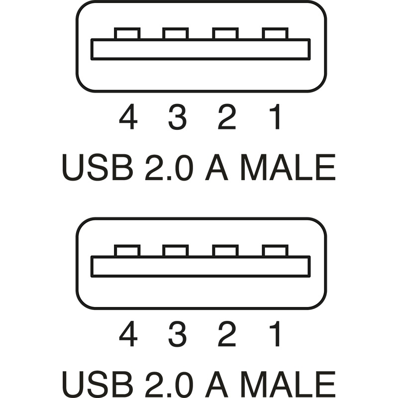 Cavo USB 2.0 spina A-spina A 3 metri alta qualità trasmissione dati stabile uso elettrico informatico