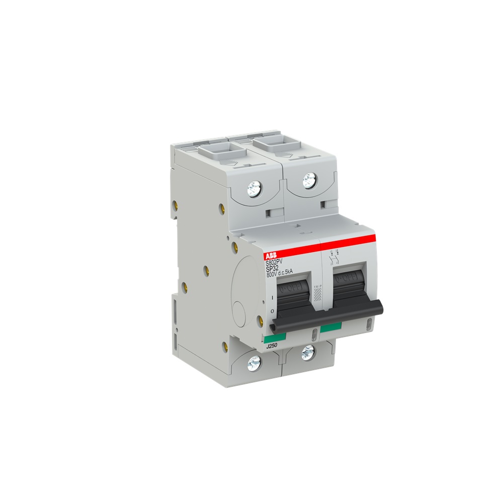 Interruttore automatico fotovoltaico 2 poli 32A 800V DC alta prestazione S802PV-SP32